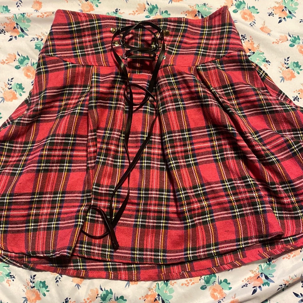 Pink Plaid Skirt (XS)